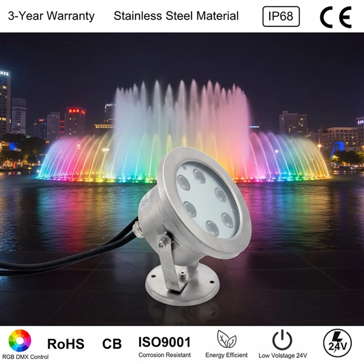 12V Low Voltage LED Fountain Light | Safe Underwater Pond Light | IP68