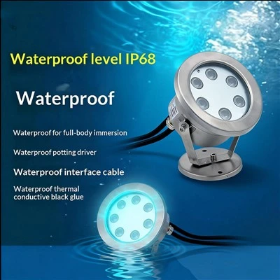 316 Stainless Hlau LED Underwater Teeb DMX512 RGBW Waterproof Submersible Teeb Dej Teeb Pom Kev Teeb